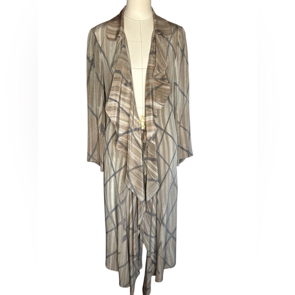 Kay Chapman silk art to wear long sleeve duster